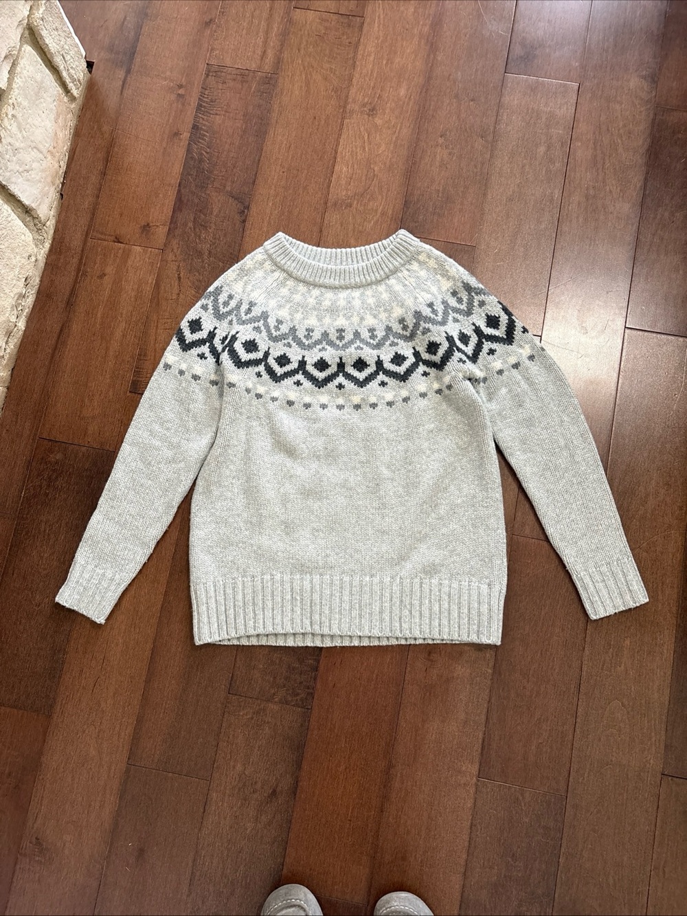 J.Crew Wool-Blend Fair Isle‎ Crew Pullover Sweater Womens S Heather Dusk Multi - Picture 3 of 14
